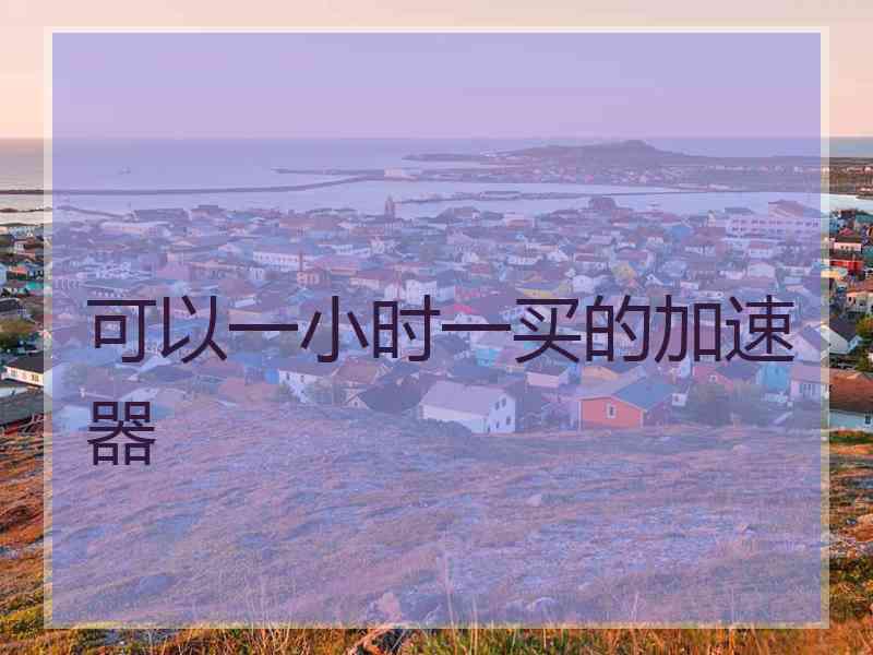 可以一小时一买的加速器