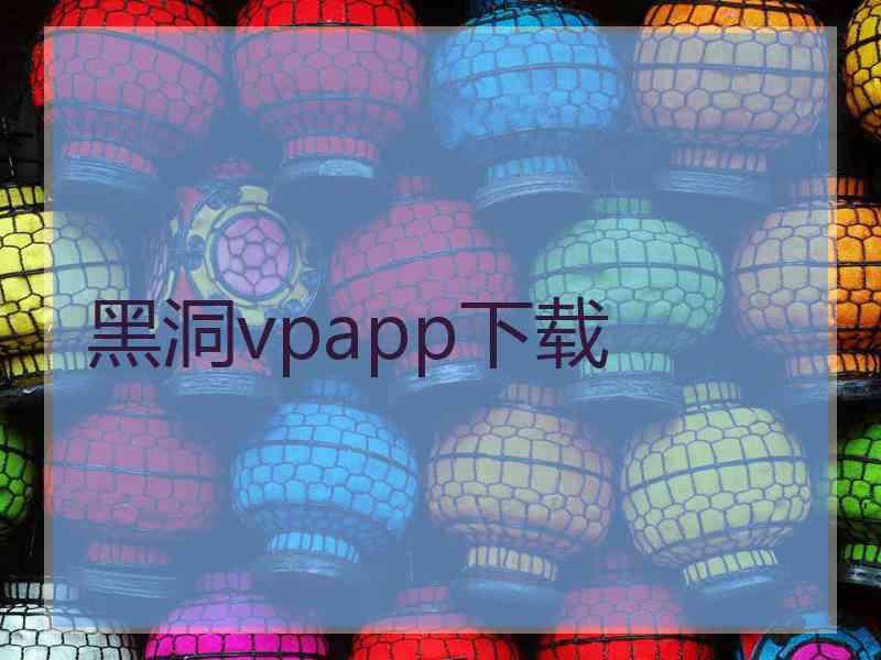 黑洞vpapp下载