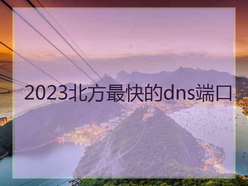 2023北方最快的dns端口