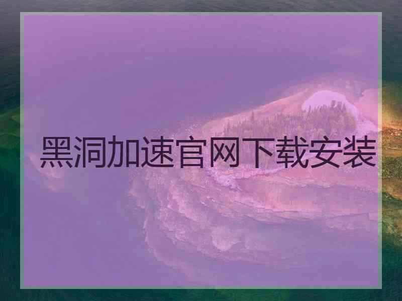 黑洞加速官网下载安装