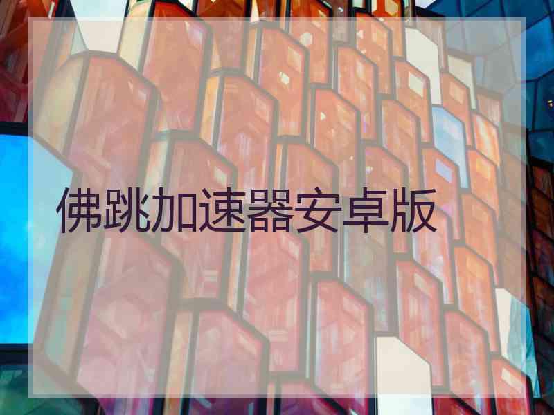 佛跳加速器安卓版