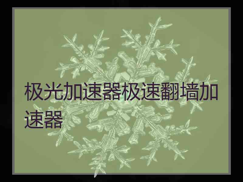 极光加速器极速翻墙加速器