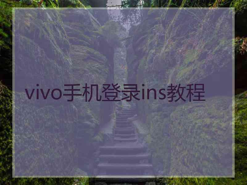 vivo手机登录ins教程
