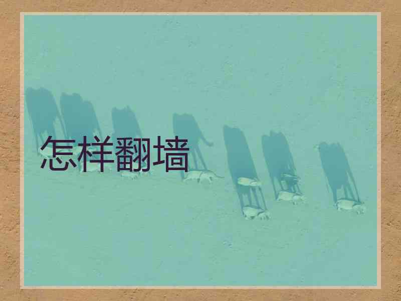 怎样翻墙