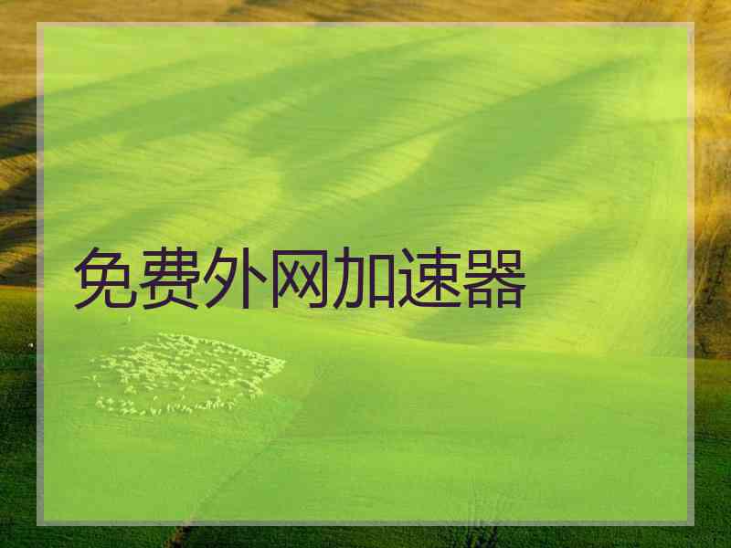 免费外网加速器