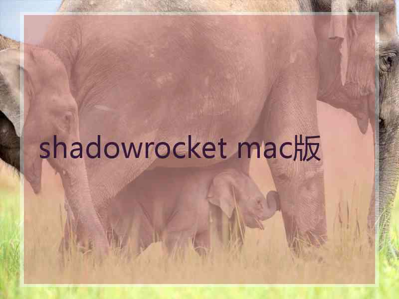 shadowrocket mac版