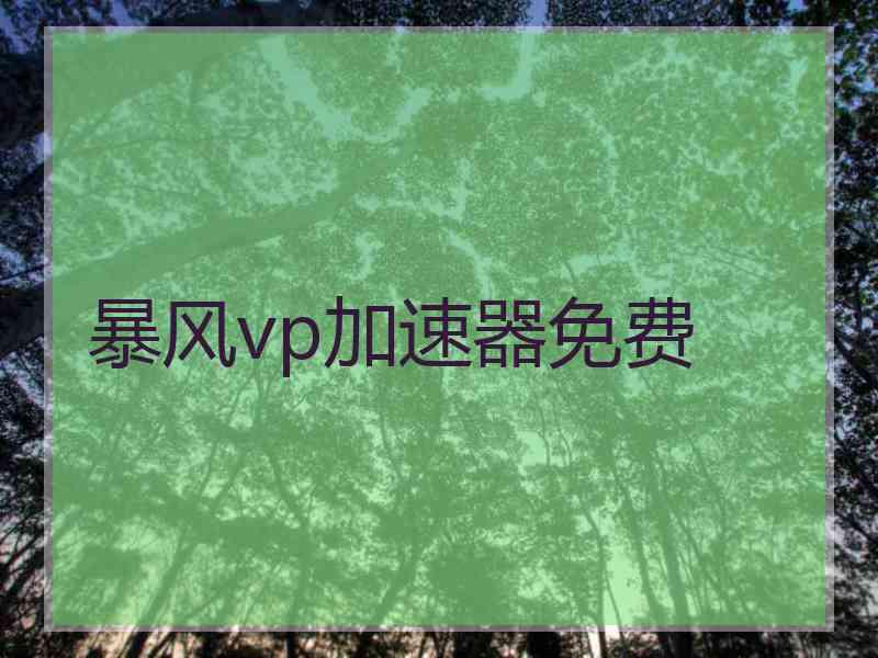 暴风vp加速器免费
