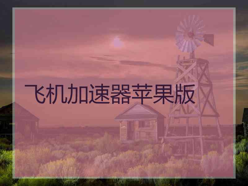 飞机加速器苹果版