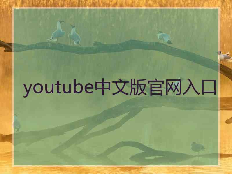youtube中文版官网入口