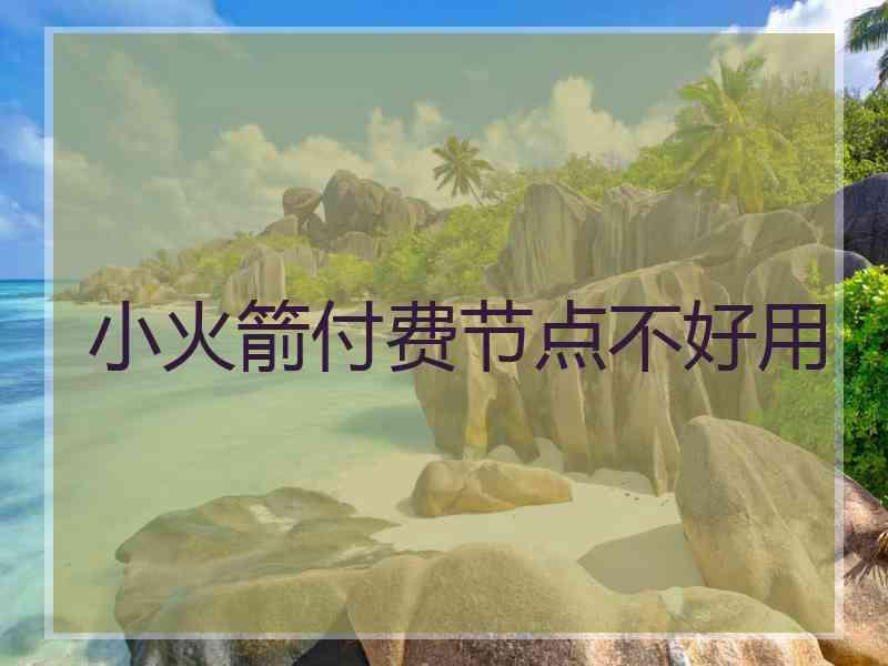 小火箭付费节点不好用