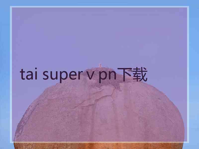 tai superⅴpn下载