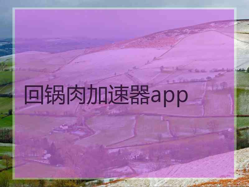 回锅肉加速器app