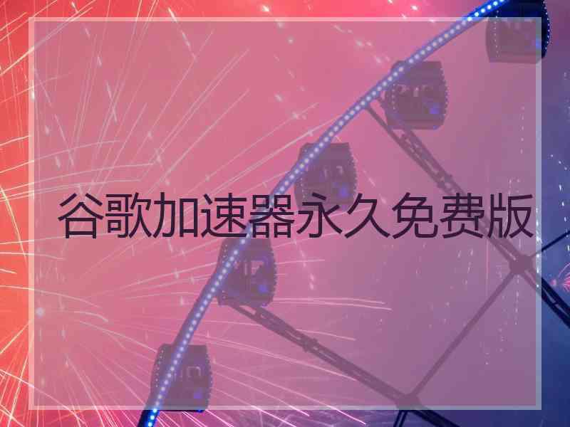 谷歌加速器永久免费版