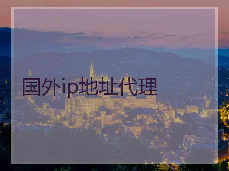 国外ip地址代理