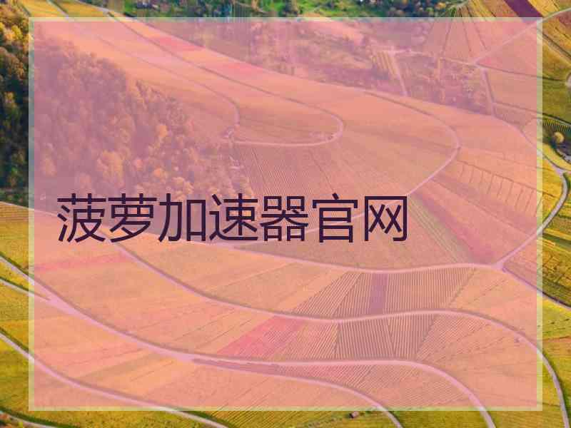 菠萝加速器官网