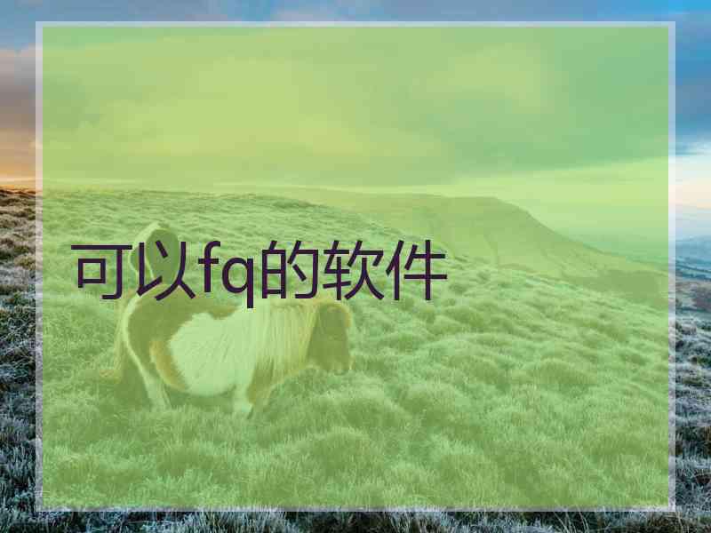 可以fq的软件