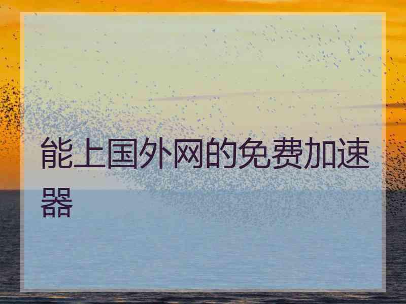 能上国外网的免费加速器