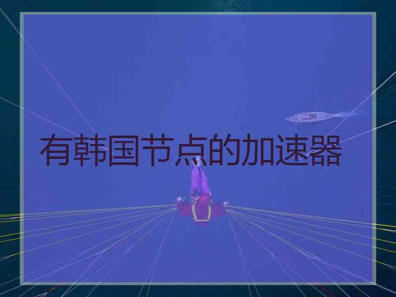 有韩国节点的加速器