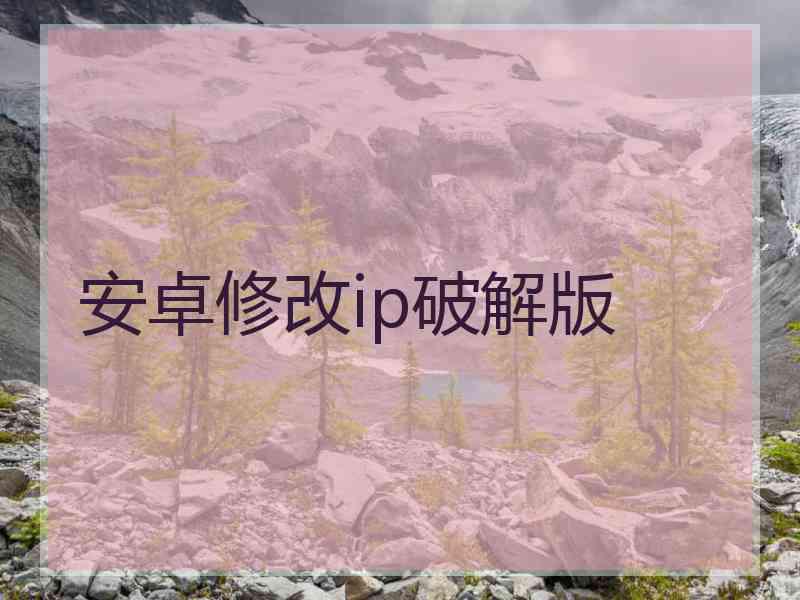 安卓修改ip破解版