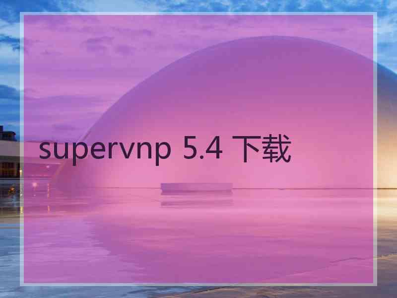 supervnp 5.4 下载