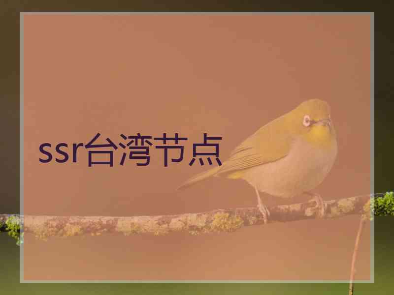 ssr台湾节点