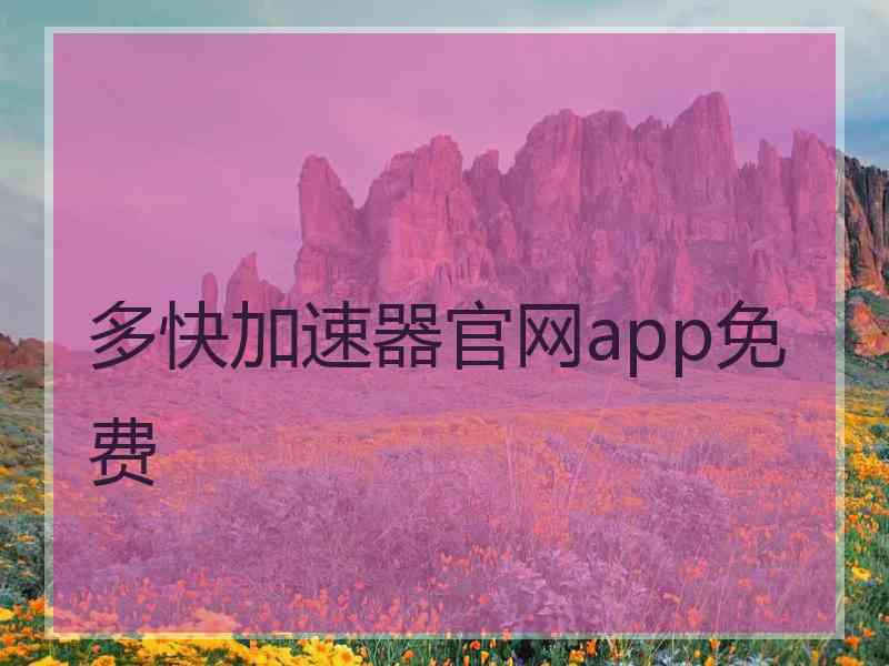 多快加速器官网app免费