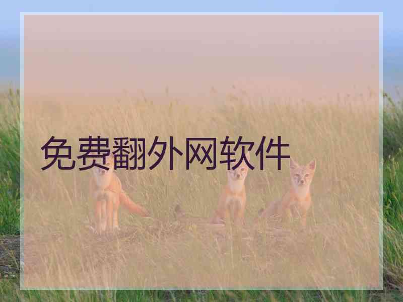 免费翻外网软件