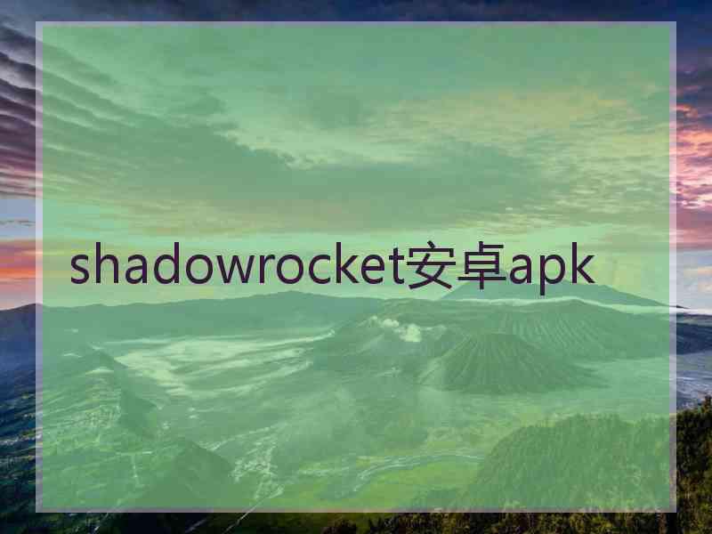 shadowrocket安卓apk