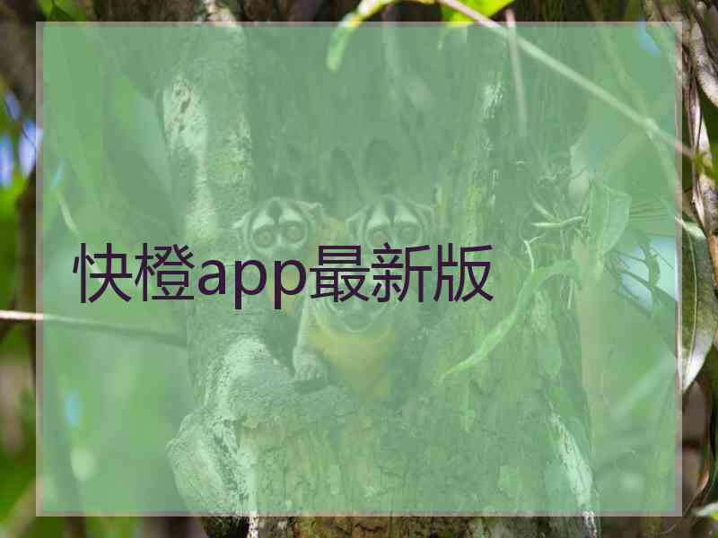 快橙app最新版