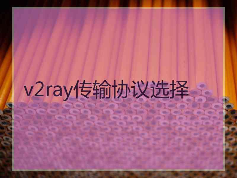 v2ray传输协议选择