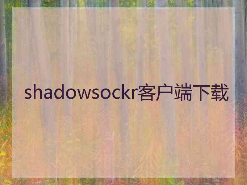 shadowsockr客户端下载