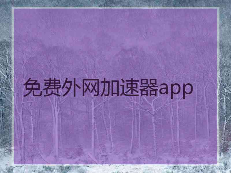 免费外网加速器app