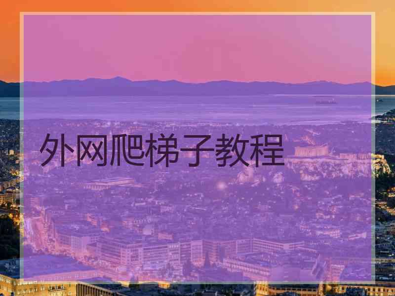 外网爬梯子教程