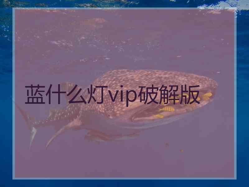 蓝什么灯vip破解版
