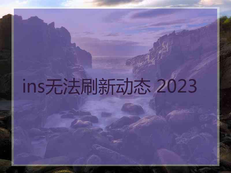 ins无法刷新动态 2023