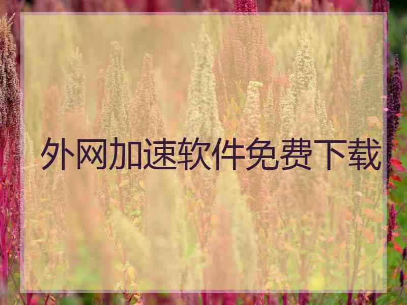 外网加速软件免费下载