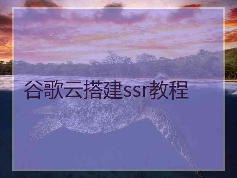 谷歌云搭建ssr教程