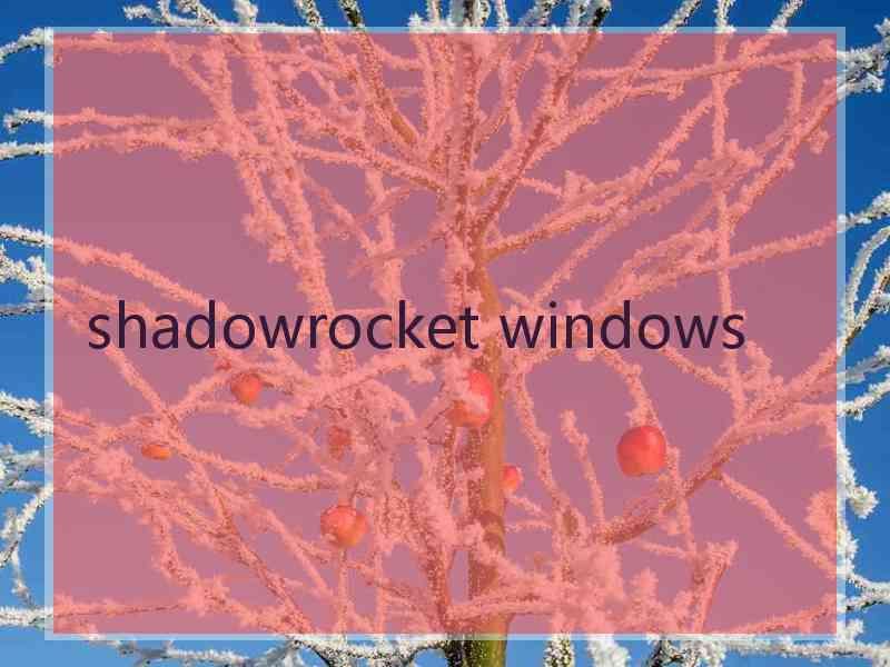 shadowrocket windows