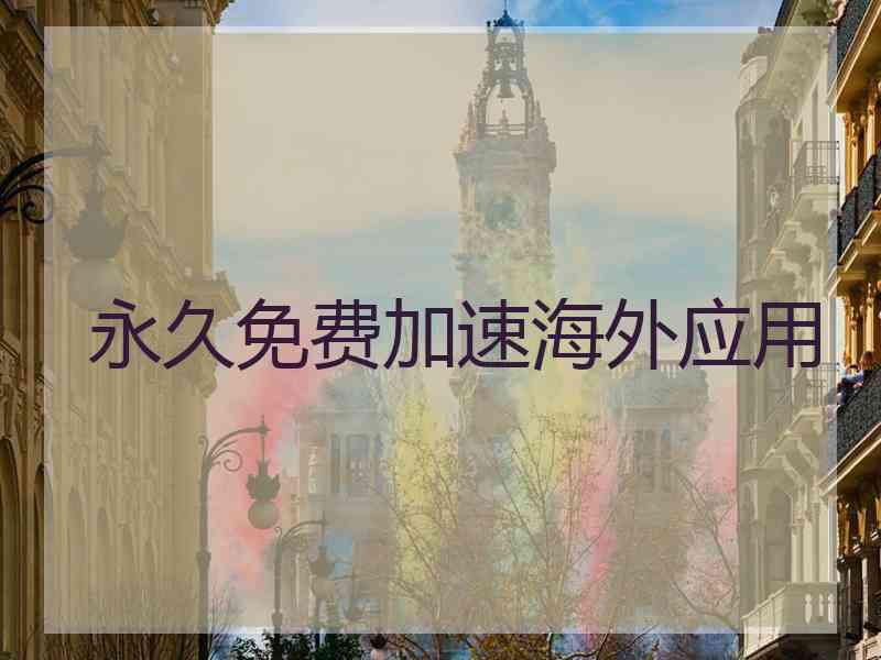永久免费加速海外应用