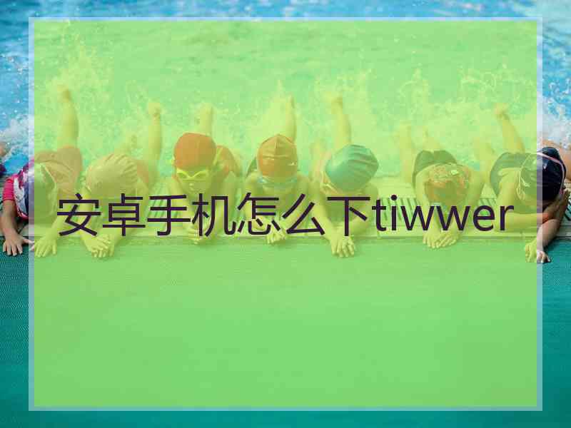 安卓手机怎么下tiwwer