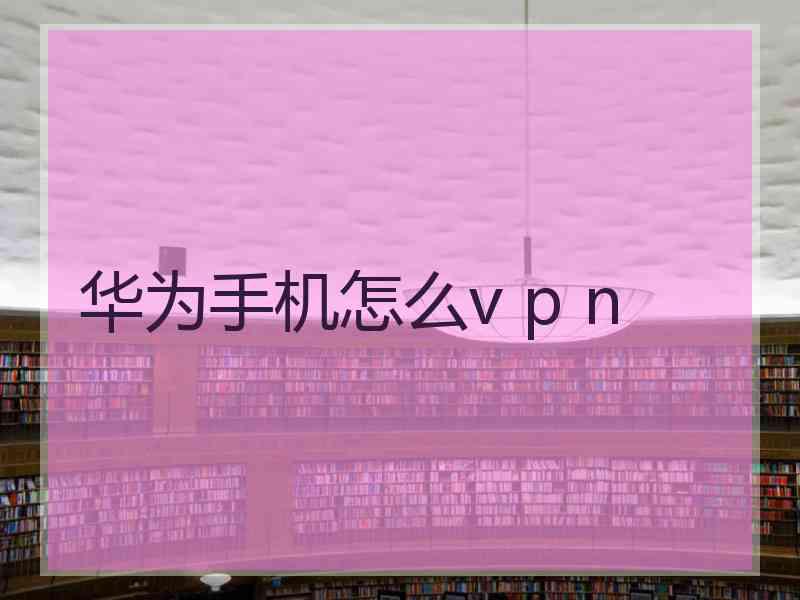 华为手机怎么v p n