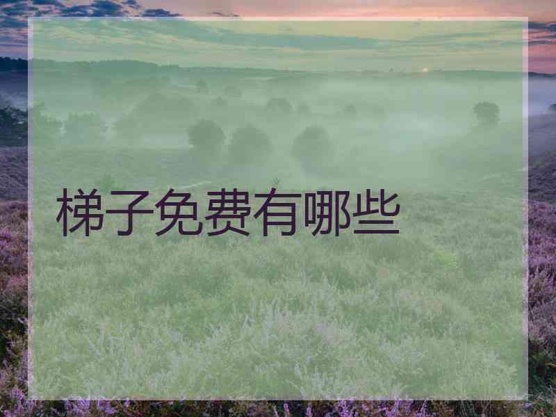 梯子免费有哪些