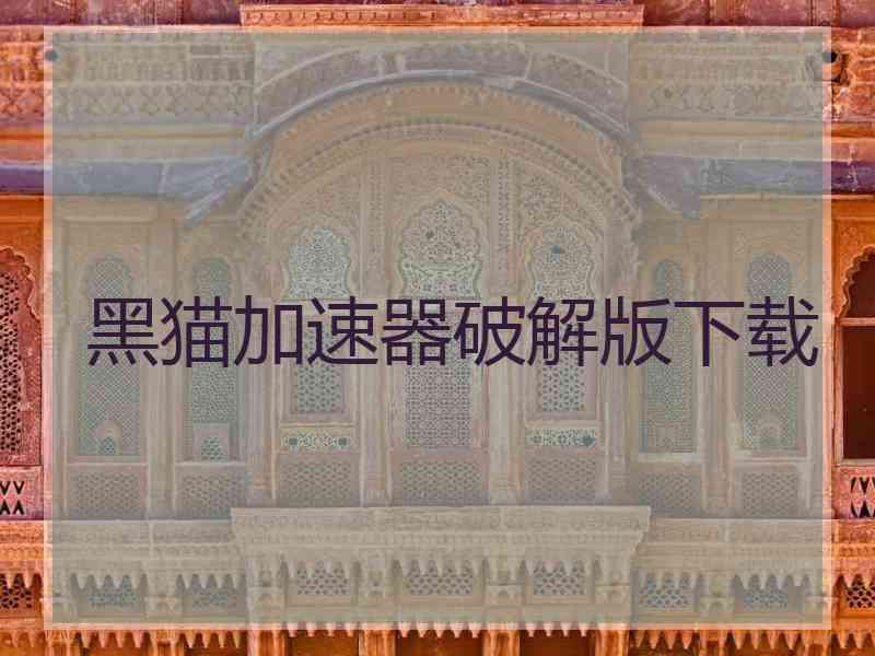 黑猫加速器破解版下载