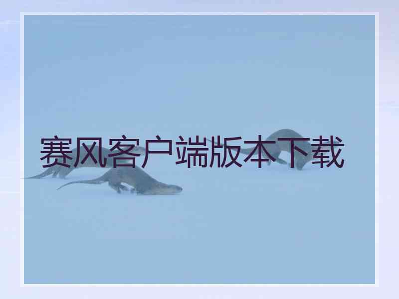 赛风客户端版本下载