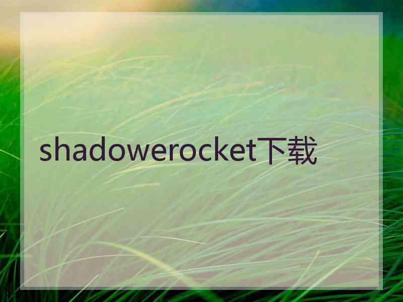 shadowerocket下载